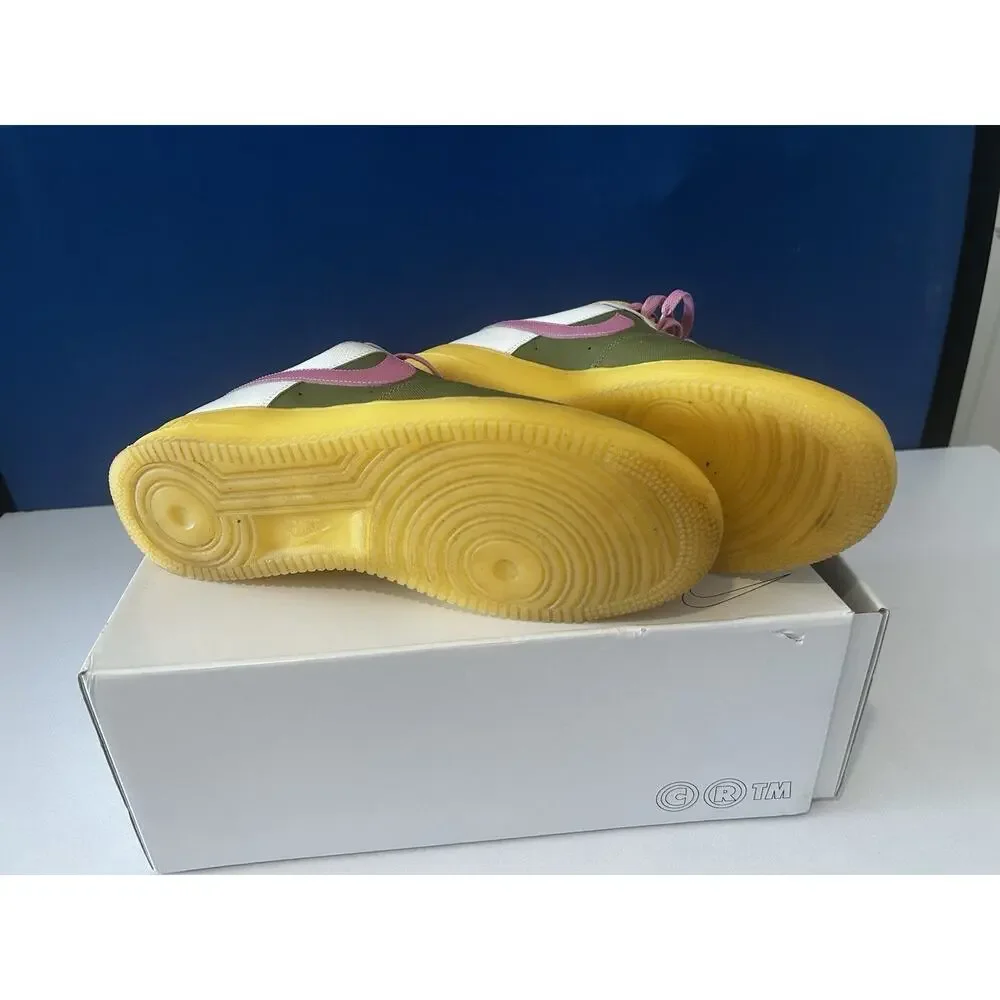 Nike By You Air Force 1 Low Custom Olive Pink Yellow Men’s Size 11 CT7875-994